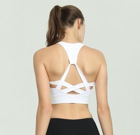 Cheap wholesale high quality strappy back cheerleading sports bra
